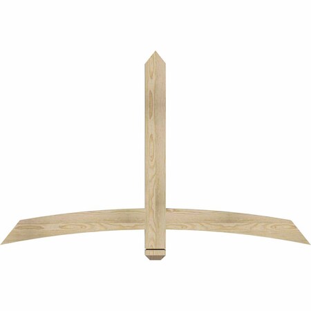 Ekena Millwork Bellingham Rough Sawn Timber Gable Bracket, Douglas Fir, 60"W x 38"H x 2"D x 4"F, 15/12 Pitch GBW060X38X0204BEL00RDF
